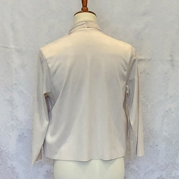 Ruby Ribbon Cream Suedette Crop Jacket #1555 - Picture 4 of 11
